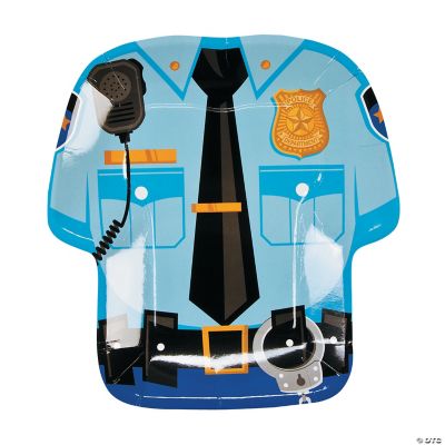 Police Party Shaped Dinner Plates - 8 Pieces
