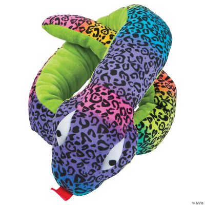 Plush Neon Leopard Print Snake - 1 Piece