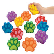 Paw Print Shaped Stress Toy - 12 Pieces