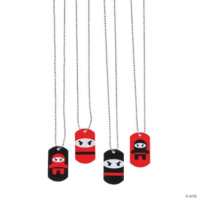 Ninja Dog Tag Necklace - 12 Pieces
