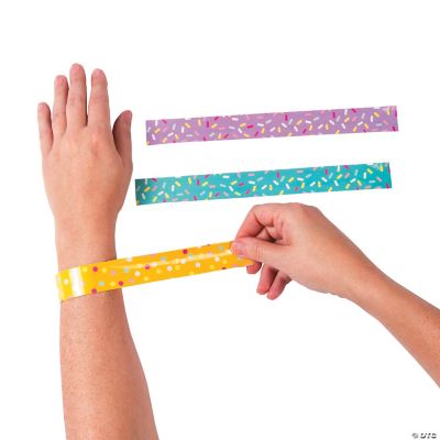 Donut Sprinkle Slap Bracelets - 12 Pieces