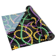 Mardi Gras Beads Tablecloth Roll - 1 Piece
