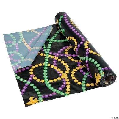 Mardi Gras Beads Tablecloth Roll - 1 Piece