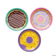 Donut Party Dessert Plates - 8 Pieces
