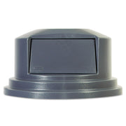 Round - 27.2" Diameter - Plastic - Gray - 1 Each