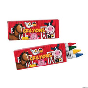 Farm Party 4Pc Crayon Boxes - 24 Pieces