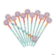 Donut Party Pencils W/ Erasers - 12 Pieces