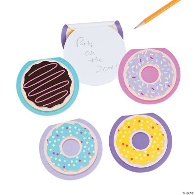 Donut Party Notepads - 24 Pieces