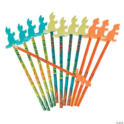 Dino Dig Pencils W/Erasers - 12 Pieces