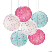 Donut Party Paper Lanterns - 6 Pieces