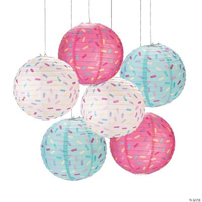 Donut Party Paper Lanterns - 6 Pieces