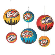 Superhero Party Lanterns - 6 Pieces