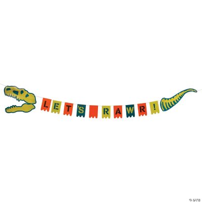 Dino Dig Birthday Garland - 1 Piece