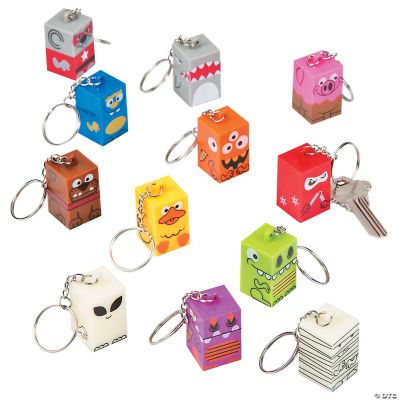 Pixel Stackerz Collectable Key Chains - 12 Pieces