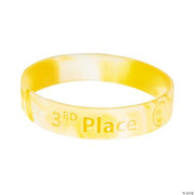 3Rd Place Rubber Bracelets - 24 Pieces