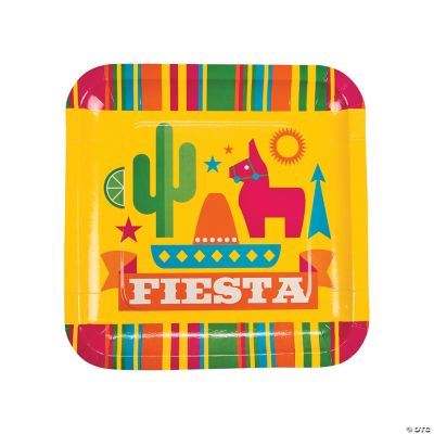 Fiesta Party Dinner Plates - 8 Pieces