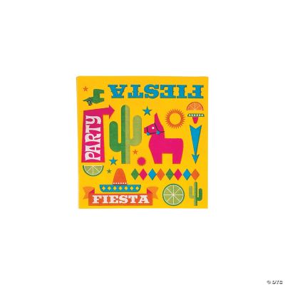 Fiesta Party Beverage Napkins - 16 Pieces
