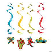 Fiesta Dangling Swirls - 12 Pieces