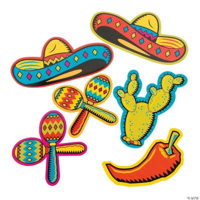 Fiesta Cardboard Cutouts - 6 Pieces