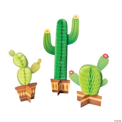 Tissue Cactus Centerpiece - 3 Pieces