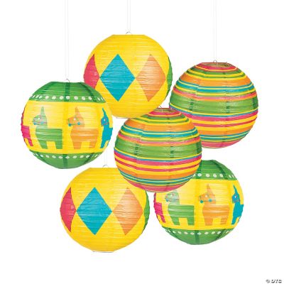 Fiesta Party Paper Lanterns - 6 Pieces