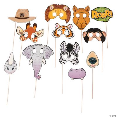 Zoo Animal Photo Stick Prop - 12 Pieces
