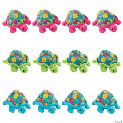 Luau Plush Turtle - 12 Pieces