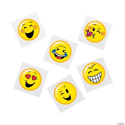 Emoticon Tattoo Assortment - 72 Pieces