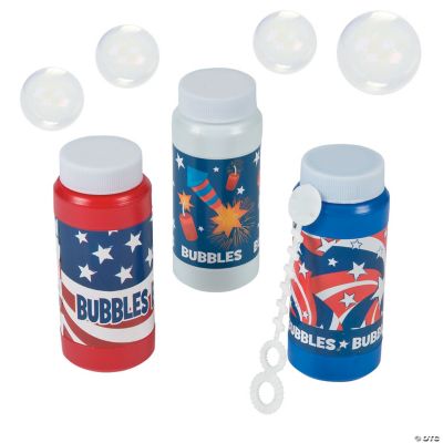 Patriotic Bubble Bottles - 12 Pieces