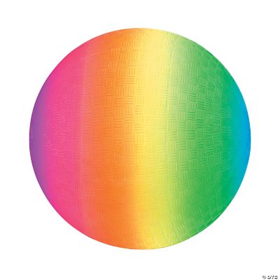 Rainbow Playground Ball- 8In - 6 Pieces