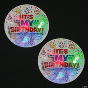 Light Up "It'S My Birthday" Badge - 12 Pieces