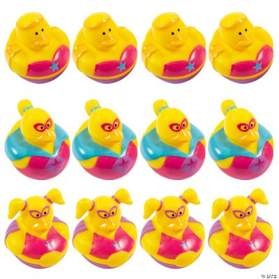 Superhero Girl Rubber Duckies - 12 Pieces