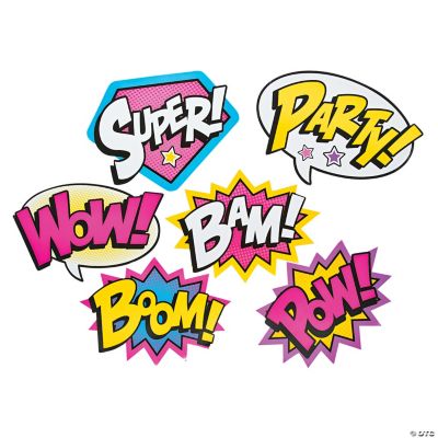 Superhero Girl Wall Cutouts - 6 Pieces