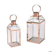 Copper Metal Lanterns - 2 Pieces