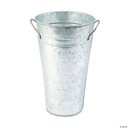 Galvanized 10In Vases W/Handles - 3 Pieces