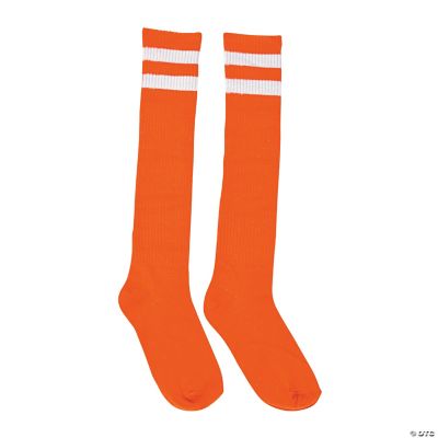 Orange Team Spirit Knee-High Socks - 2 Pieces