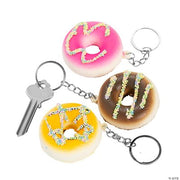 Squishy Donut Key Chains - 12 Pieces