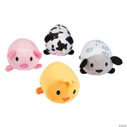 Roly Poly Plush Farm Animals - 12 Pieces