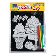 Bc Fuzzy Poster Set W/ Markers - 12 Pieces