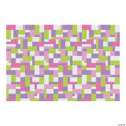 Girl Color Brick Party Backdrop Banner - 3 Pieces