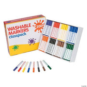 Washable Markers 8 Color Set Classpack - 200 Pieces