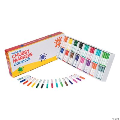 Washable Chubby Marker Classpack - 256 Pieces