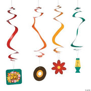 70'S Party Hanging Swirls - 12 Pieces
