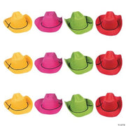 Cowboy Hat - Adult - Asst Colors - 12 Pieces