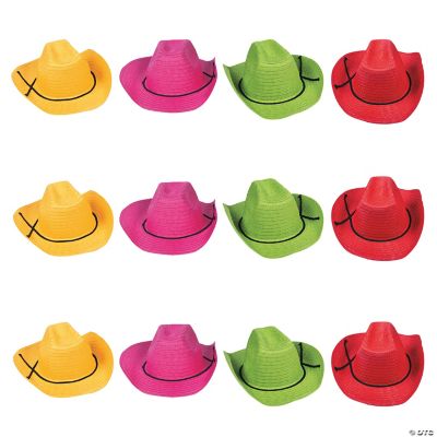 Cowboy Hat - Adult - Asst Colors - 12 Pieces