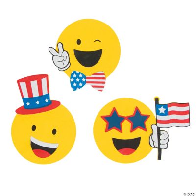 Emoticon Patriotic Magnet - 12 Pieces