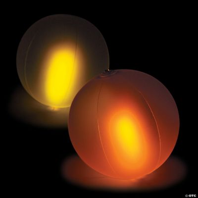 Color Changing Glow Beach Balls - 12 Pieces