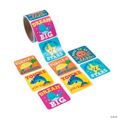 Under The Sea Jumbo Roll Stickers - 100 Pieces