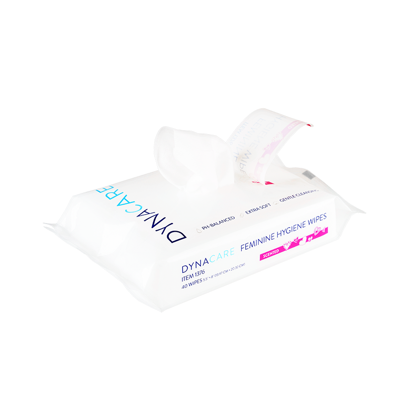 Feminine Hygiene Wipe Pack, 5.5" x 8", 12/cs - 40 pcs per Pack/12 Packs per Case