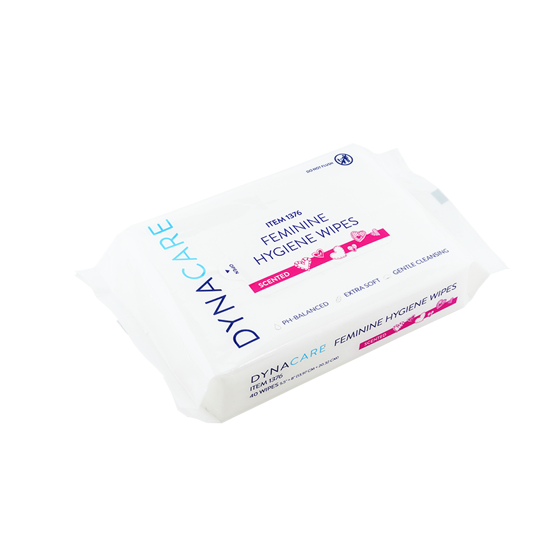 Feminine Hygiene Wipe Pack, 5.5" x 8", 12/cs - 40 pcs per Pack/12 Packs per Case